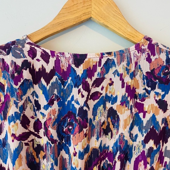 Meet Me In Santorini Ikat Flower Maxi Dress Anthro - Picture 11 of 11